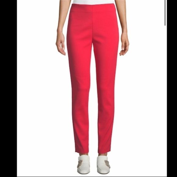 St. John Bella Stretch Straight-Leg Ankle Pants - Picture 1 of 5